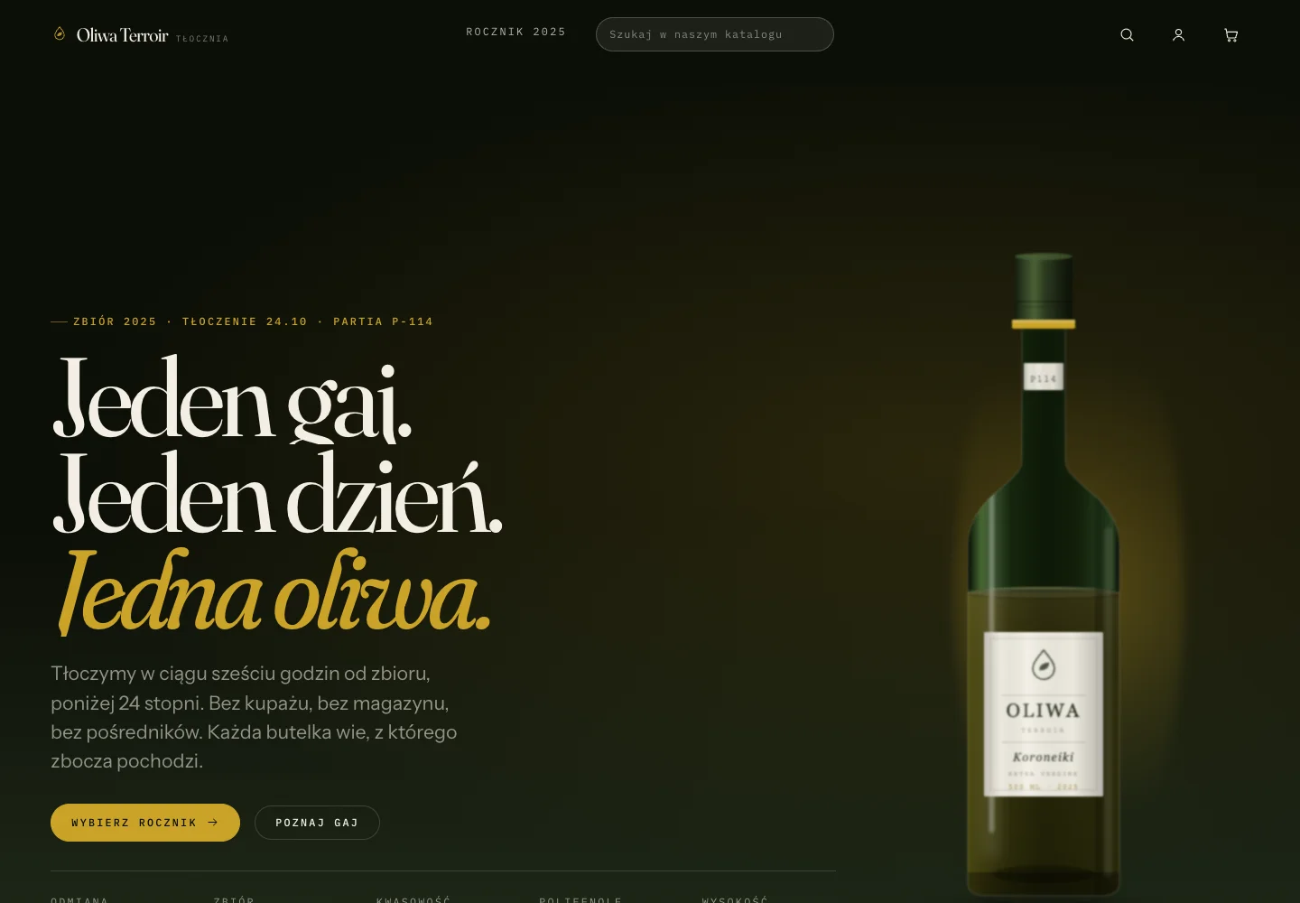 Oliwa Terroir — Website-Vorschau